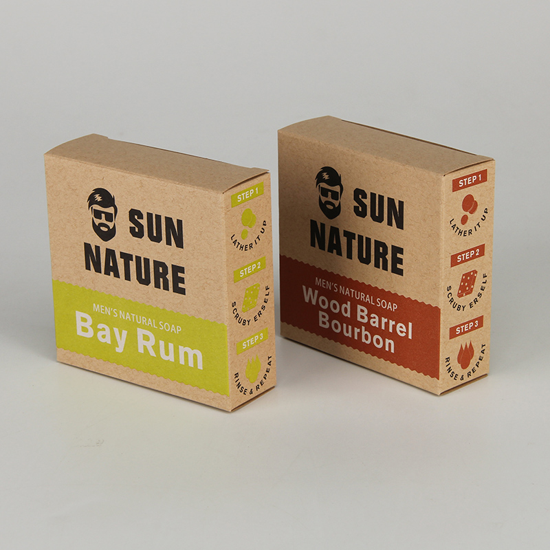 Eco-friendly Tree-free Paper Men's Skin Care Soap Packaging Box
