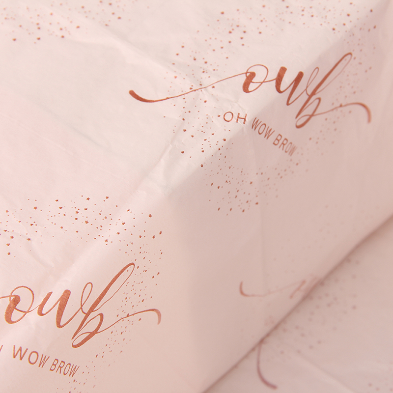 Custom Logo Printing Beauty Packaging Light Pink Wrapping Tissue Paper