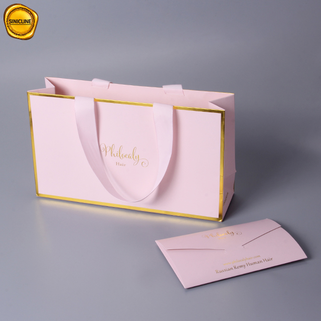 Custom Logo Paper Bag Shipping Bag Wig Packaging Set Gift Bags