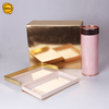 Custom Glossy Pink Paper Tube Cylinder Cosmetics Packaging Box 