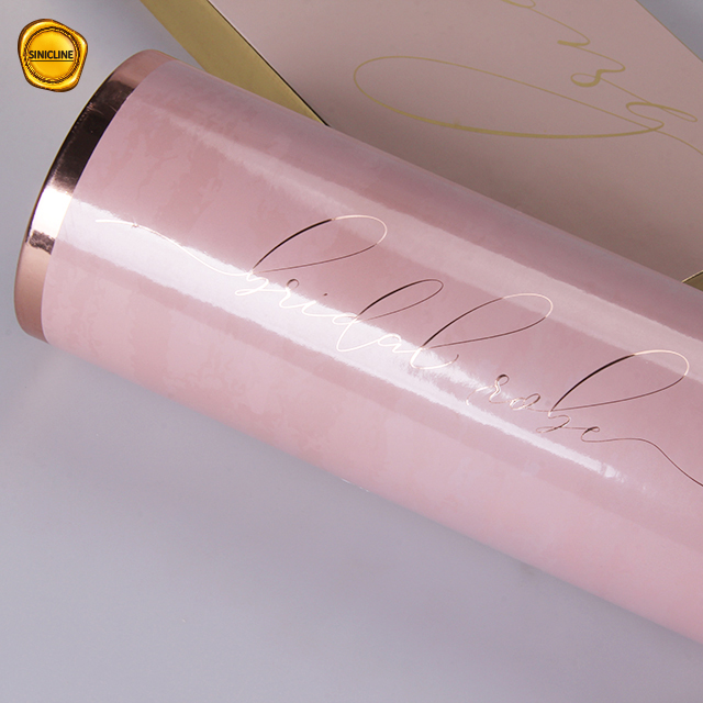 Custom Glossy Pink Paper Tube Cylinder Cosmetics Packaging Box 