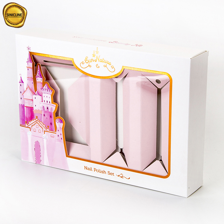 Eco-friendly Custom Printed Paper Display Window Nail Polish Packaging Box