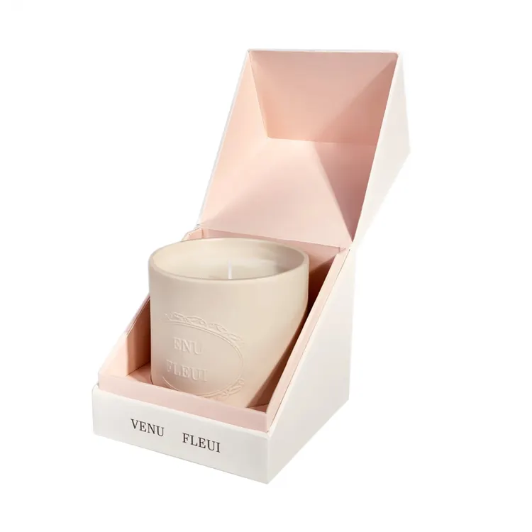 Customized Design Luxury Cardboard Gift Packaging Candle Jars Boxes Printed Custom Candle Box